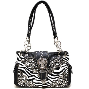 Western Style Handbag  (w/zebra print)